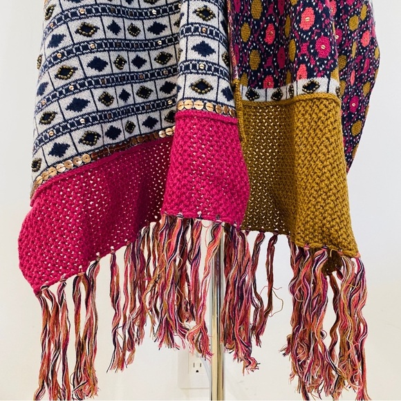 Anthropologie Angel of the North lambswool blend beautiful oversized scarf NEW - Picture 6 of 13